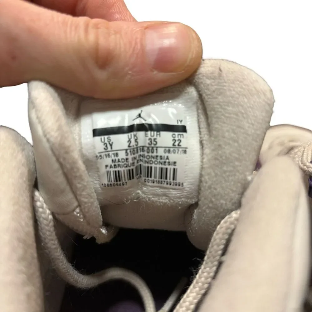 Nike‎ Air Jordan 12 XII GS GG Retro Purple White Desert Sand 510815-001 Size 3